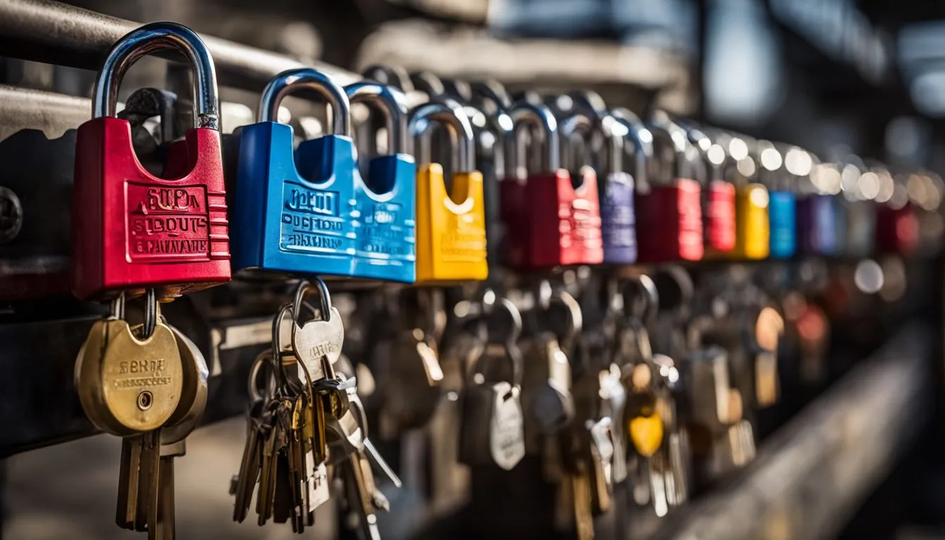 lockout padlock colour coding system