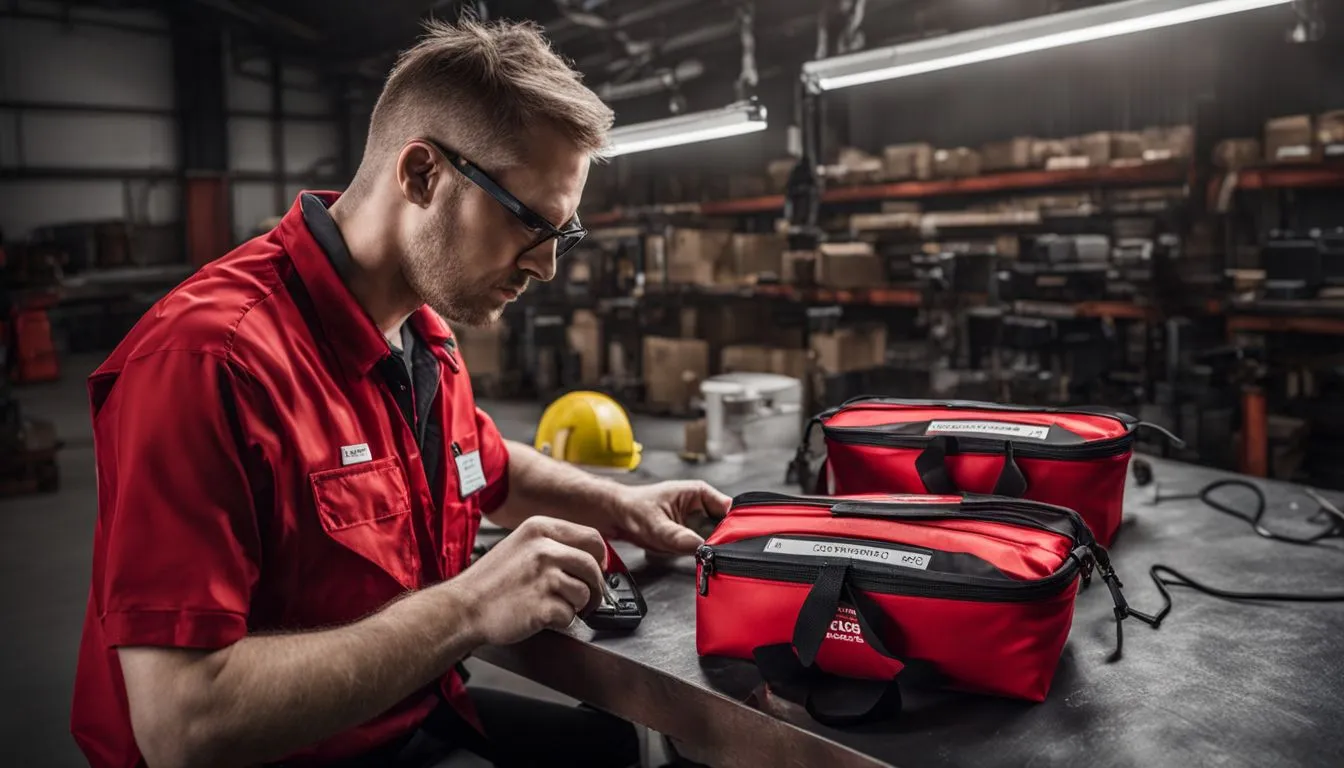 ls10015 l red lockout bag