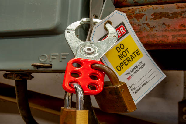 lock on tag off safety device installed.